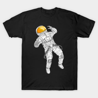 Astronaught Floating in Space T-Shirt